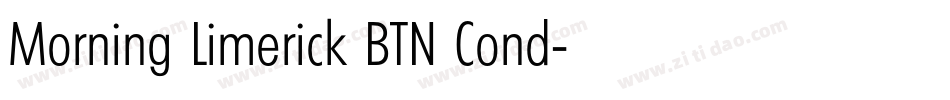 Morning Limerick BTN Cond字体转换